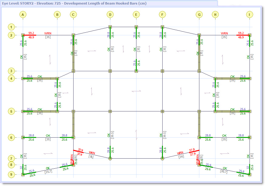 ETABS MATE - Ldh of Beam Reinforcements Details